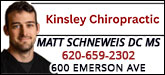 Kinsley Chiropractic Office Sponsorship Banner